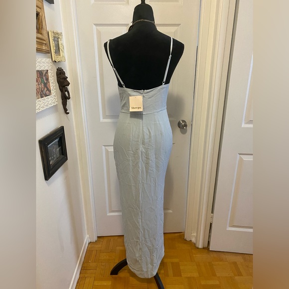 ๐ Ice Blue Drape Maxi Dress - Picture 3 of 6